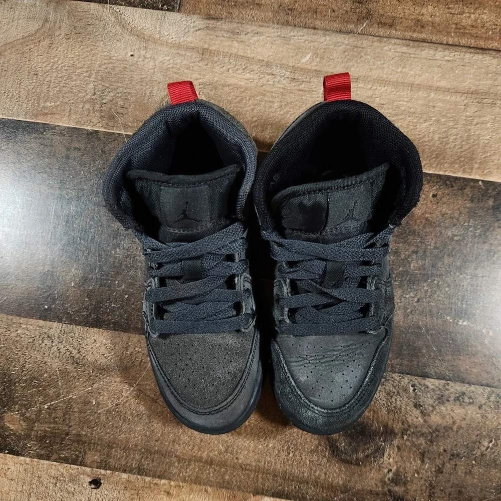 Air Jordan 1 Toddler 11C Black Mid SE Craft TD Dark Smoke Red FQ7754-001